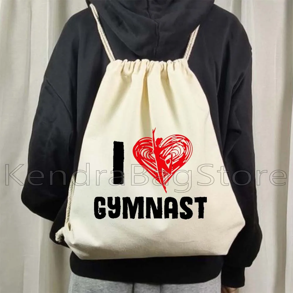 Liebe Turnerin Gymnastik Sport Yoga Pilates Pole Dance Tumblin Kordelzug Taschen Fußball Rucksack Gym Sackpack Geschenke String Bag