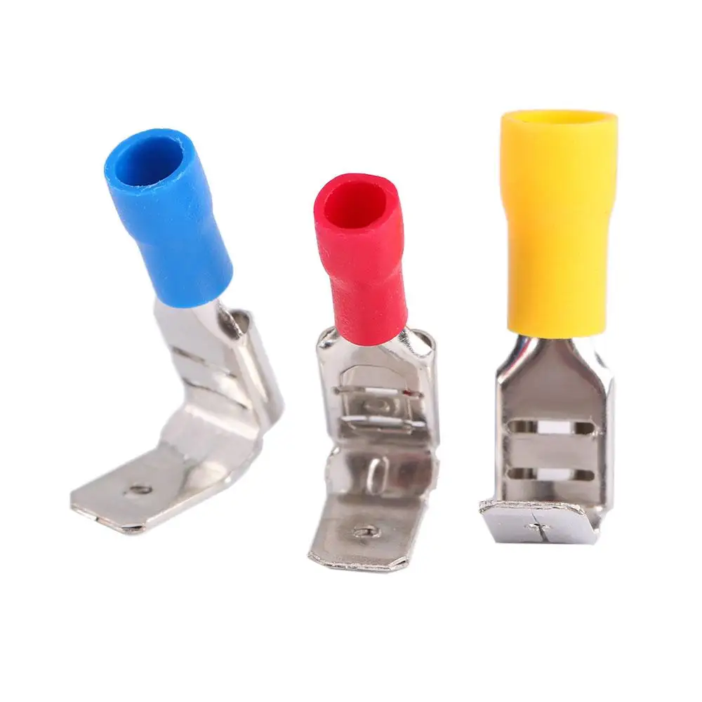 

50pcs Male 6.3mm Piggy Back Terminal Piggyback Wire Cable Connector Insulated Crimp Spade