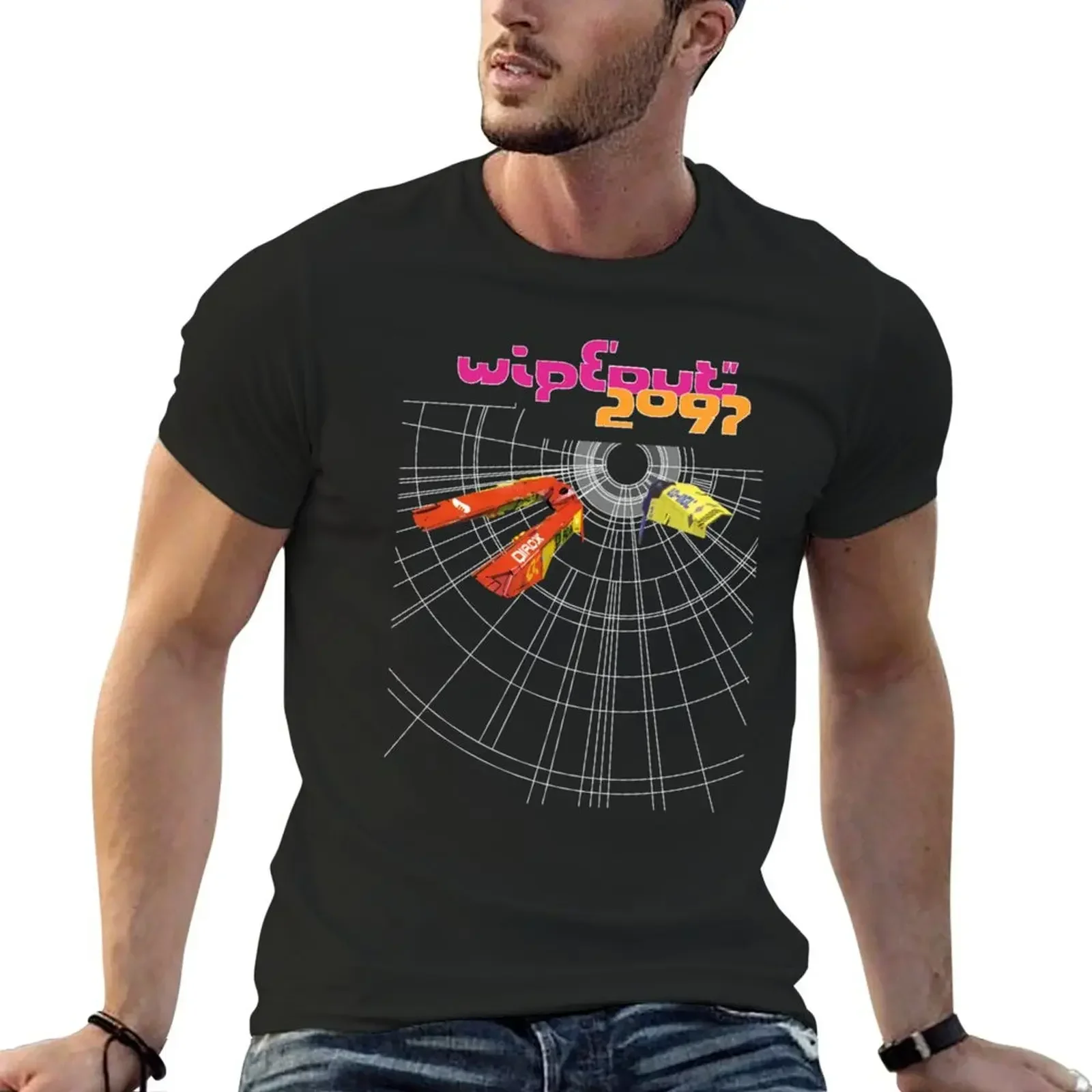 

Wipeout 2097 - Game Cover T-Shirt korean fashion blanks mens workout shirts