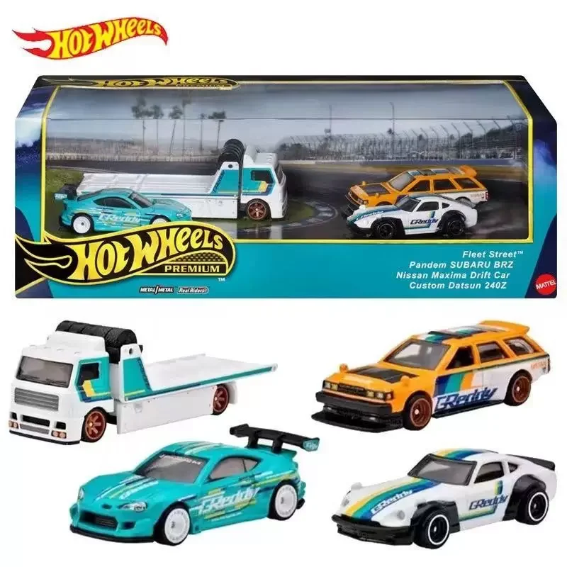 Mattel-Hot Wheels Premium Metal Car para meninos, cavaleiros reais BRE DATSUN Wagon, Nissan Sentra Sakura Auto Brinquedos, Garagem Display Models,