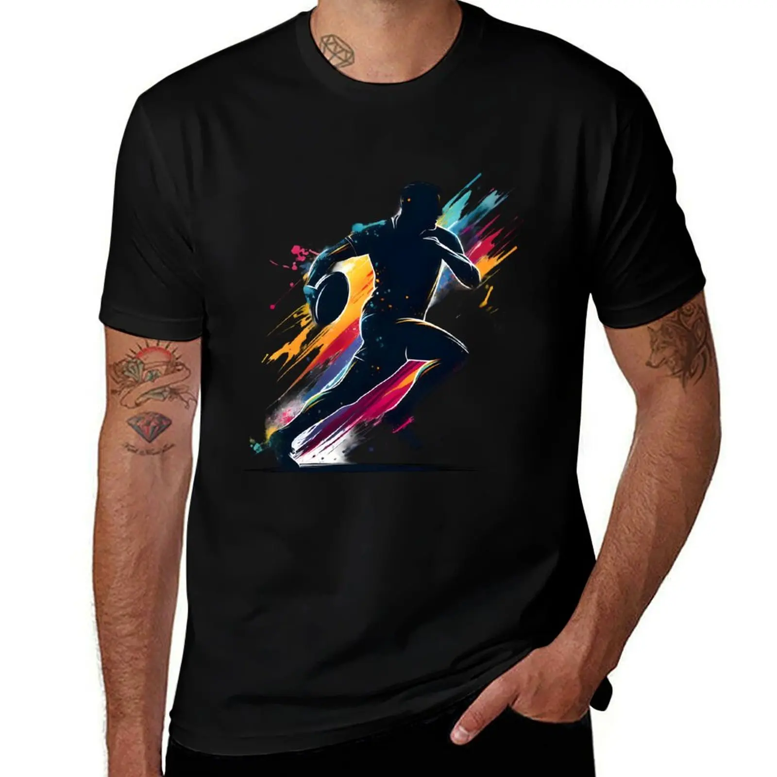

rugby, sports, american soccer T-Shirt oversizeds shirts graphic tees summer clothes heavy weight t shirts for men