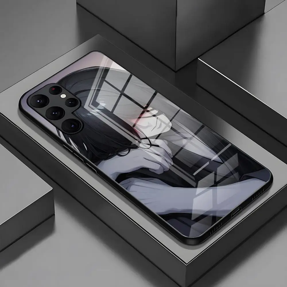 Mr Crawling Homi-cipher Phone Case For Samsung S24 S23 S21 S20 S22 A24 A34 A54 A53 Note 20 Pro Ultra Plus 2024 Glass Back Cover