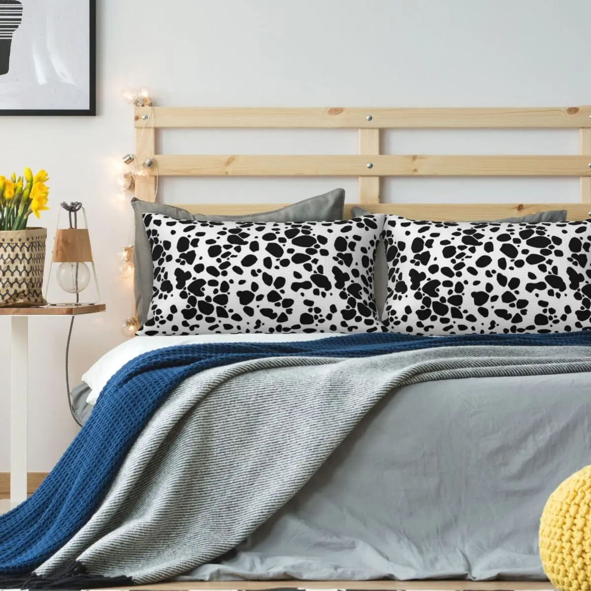 Dalmatian Dog Texture Rectangle Linen Pillowcase Cushion Cover Polyester Decor Bed Home Comfort Throw Pillow