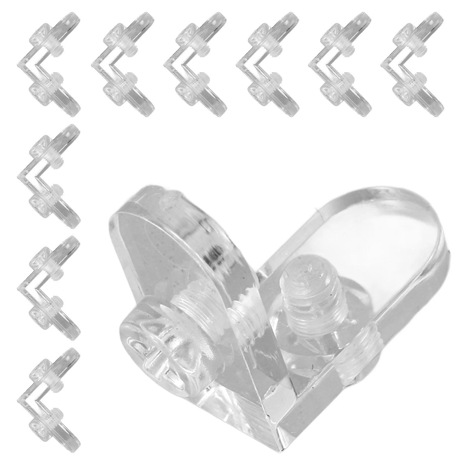 

10Pcs Acrylic L Brackets Transparent Corner Brace Thickened Clear L Shaped Brackets for Shelf Box Case Stable Shelf Bracket