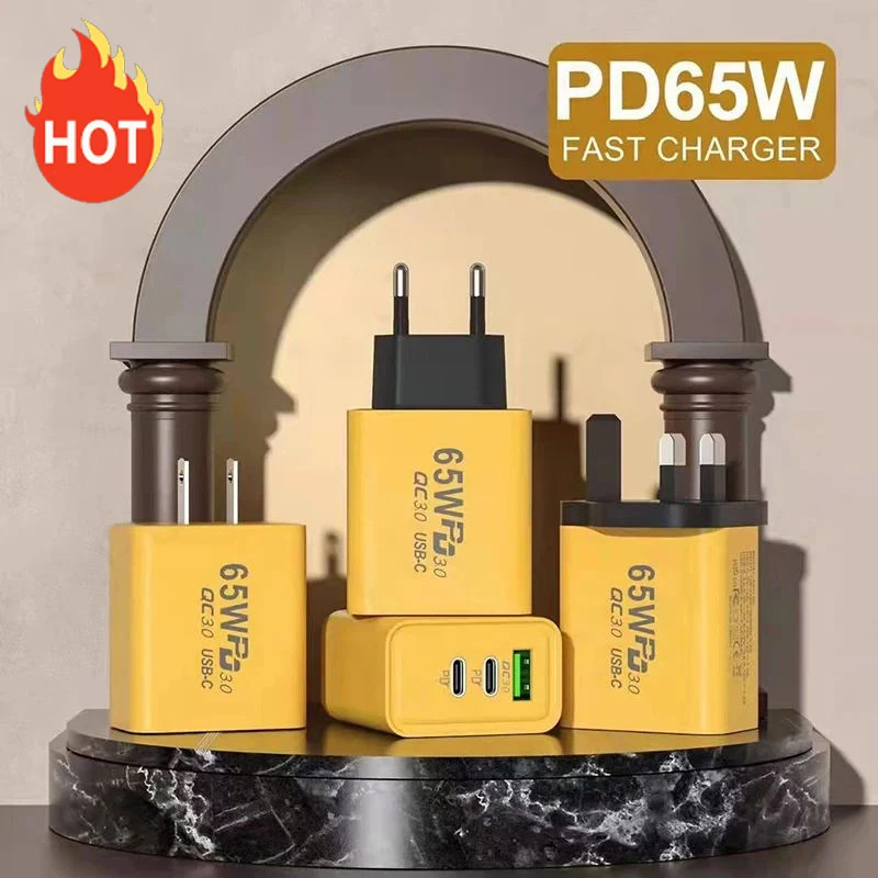 PD 65W Type C Charger Fast Charging Quick Charge 3.0 Usb Charger Adapter For iPhone 14 13 12 Xiaomi Samsung USB C Wall Charger