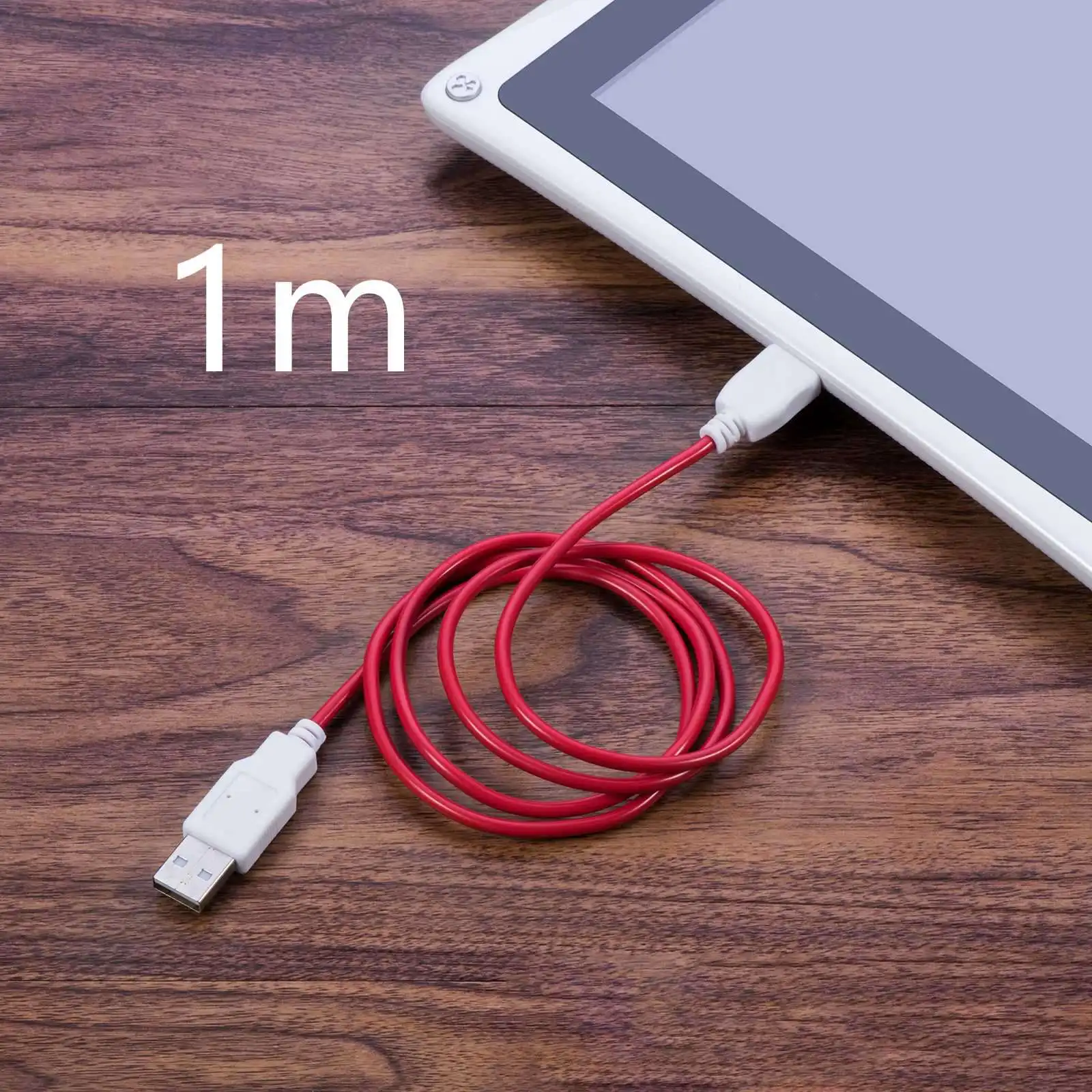 Charging Data Cable, Portable Multi-Choice Tablet Cable for Nabi, Dreamtab, 2S, Nabi Jr Children's Tablet(Red,1M)