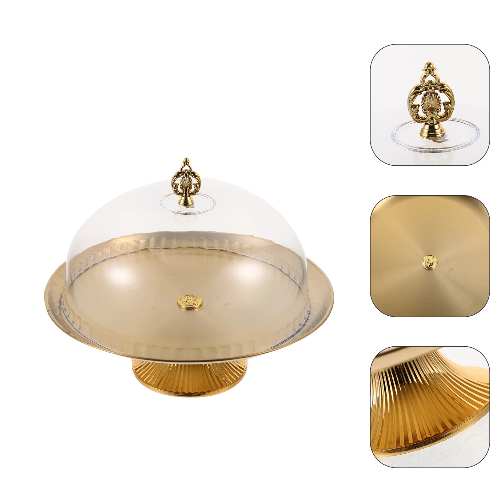 

Cake Stand Dome Dessert Display Plate Chocolate Candy Salad Cupcake Snack Serving Platter Party Wedding Banquet