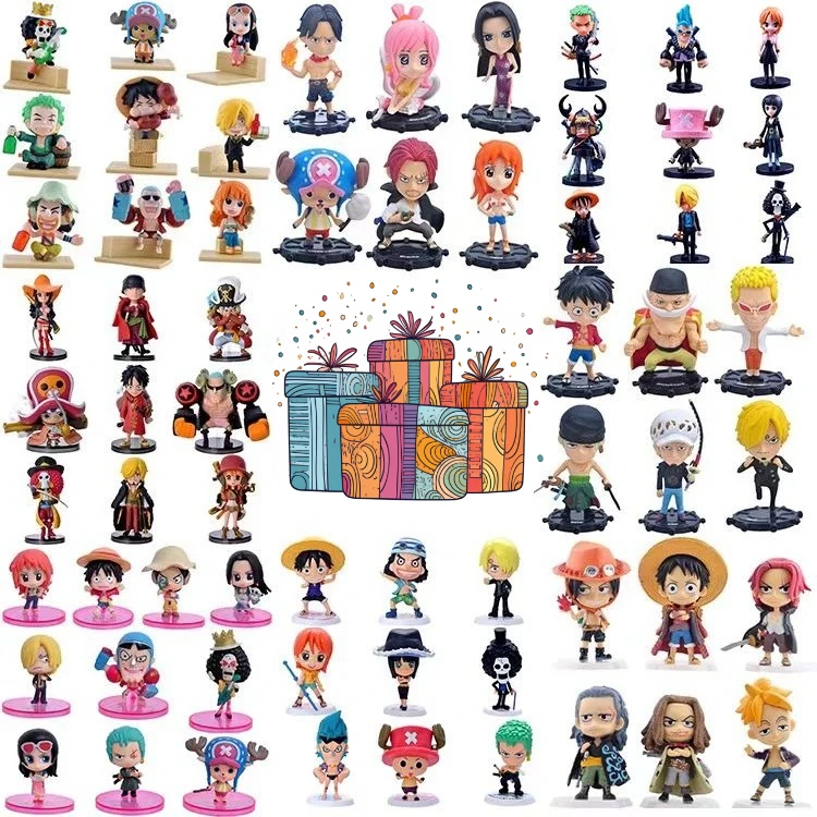 قطعة واحدة من لعبة صندوق أعمى مجموعة شخصيات الرسوم المتحركة لوفي زورو سانجي من مادة PVC هدية عشوائية لمحبي المجمع #6