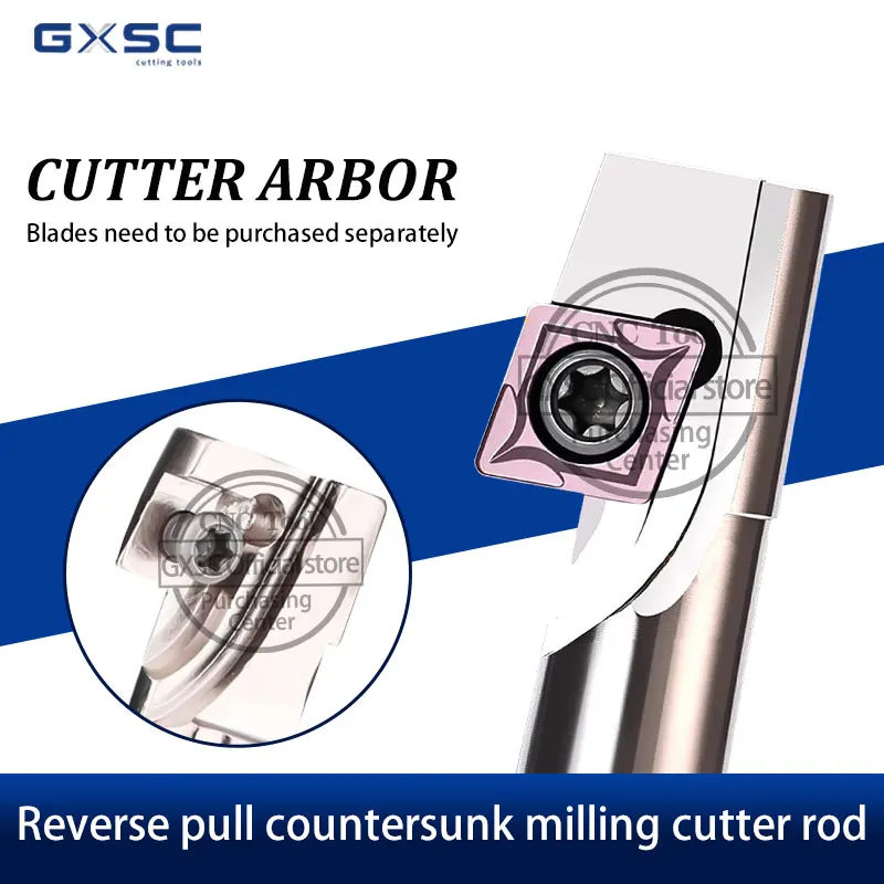 M10 M12 M14 M16 M20 M24 Eccentric Type Reverse Pull Chamfering Milling Cutter 180° Reverse Pull Countersunk Milling Cutters Rod