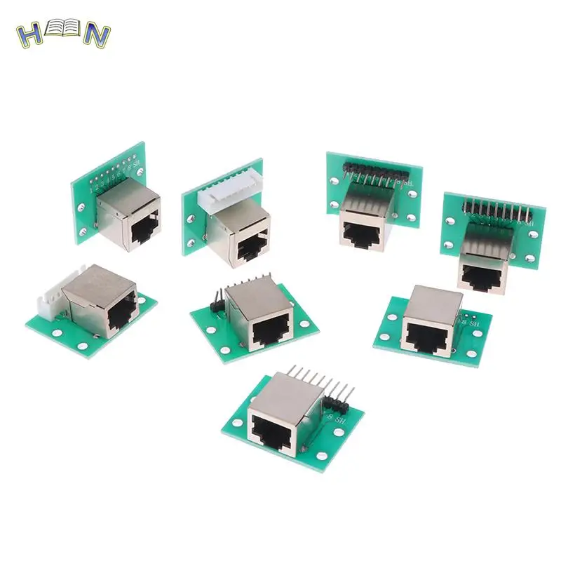 1Pc New RJ45 Adapter Board To XH2.54 Modular Ethernet Connector Adapter Network Interface + Breakout Board + Pin Header