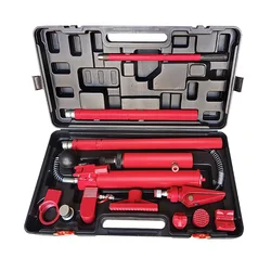 New Split Type Hand Operate Hydraulic Tie Bar Tool Kit 10 Ton Hydraulic Porta Power Jack With Iron Case