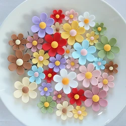 10PCS 19-35mm Daisy Flower Series Resin Flatback Cabochons For Hairpin Scrapbooking DIY Jewelry Craft Decoration Accessories