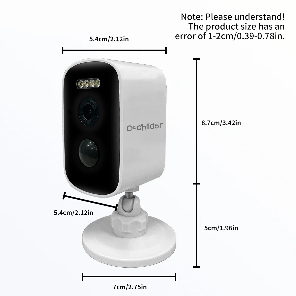 Monitor de bebé, cámara de deporte al aire libre de 4MP, cámara de red remota inalámbrica para el hogar con visión nocturna infrarroja
