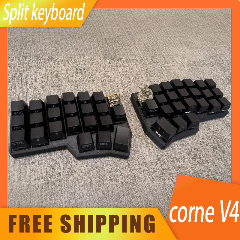 

Corne V4 Split Keyboard Kit Ergonomics Single Module Support Vial Programmable Custom Wired Keyboard Kit For Office Accessories