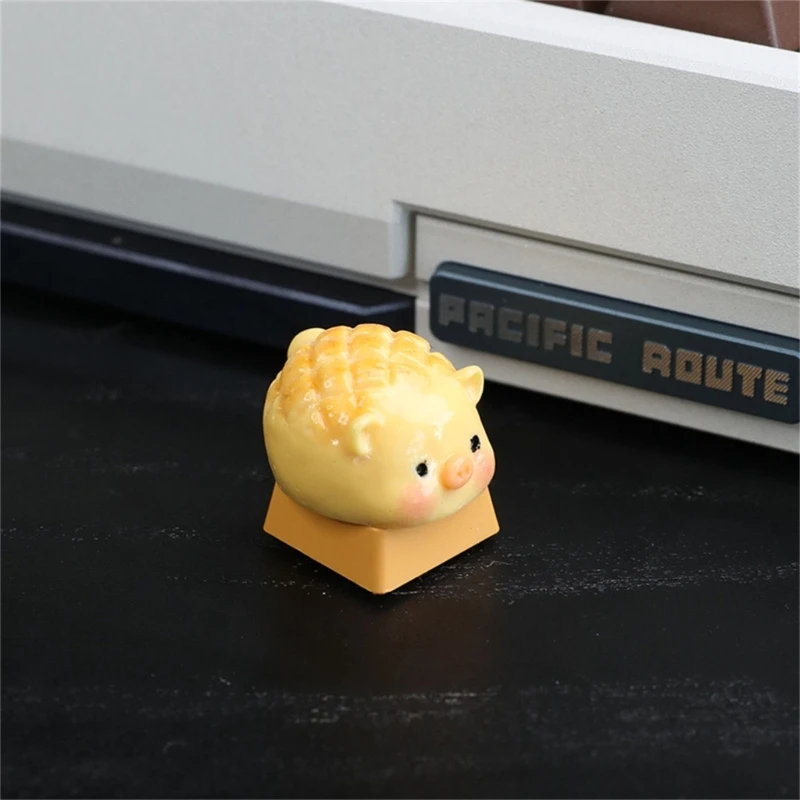 راتنجات يدوية الصنع قبعات المفاتيح 3D خنزير الأناناس كعكة غطاء المفتاح لالصلبان المحاور لوحات المفاتيح الميكانيكية ESC Customizeds كيكاب