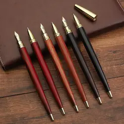 High-end Busines Wood Fountain Pen Smooth Writing Luxury Calligraphy Fountain Pen 0.5mm Exquisite Business Signature Pen Artist
