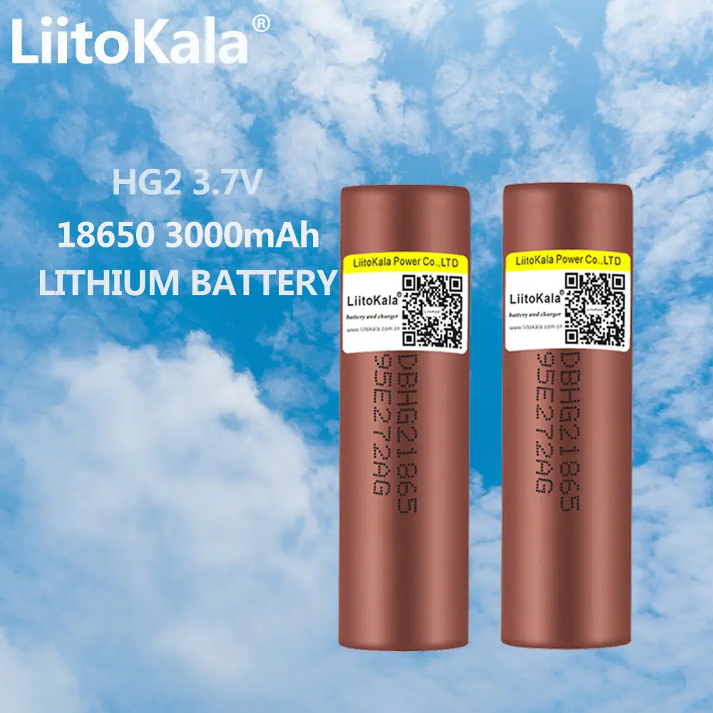 

LiitoKala 18650 Lii-HG2 3000mah Rechargeable batteries power high discharge power bank flashlight