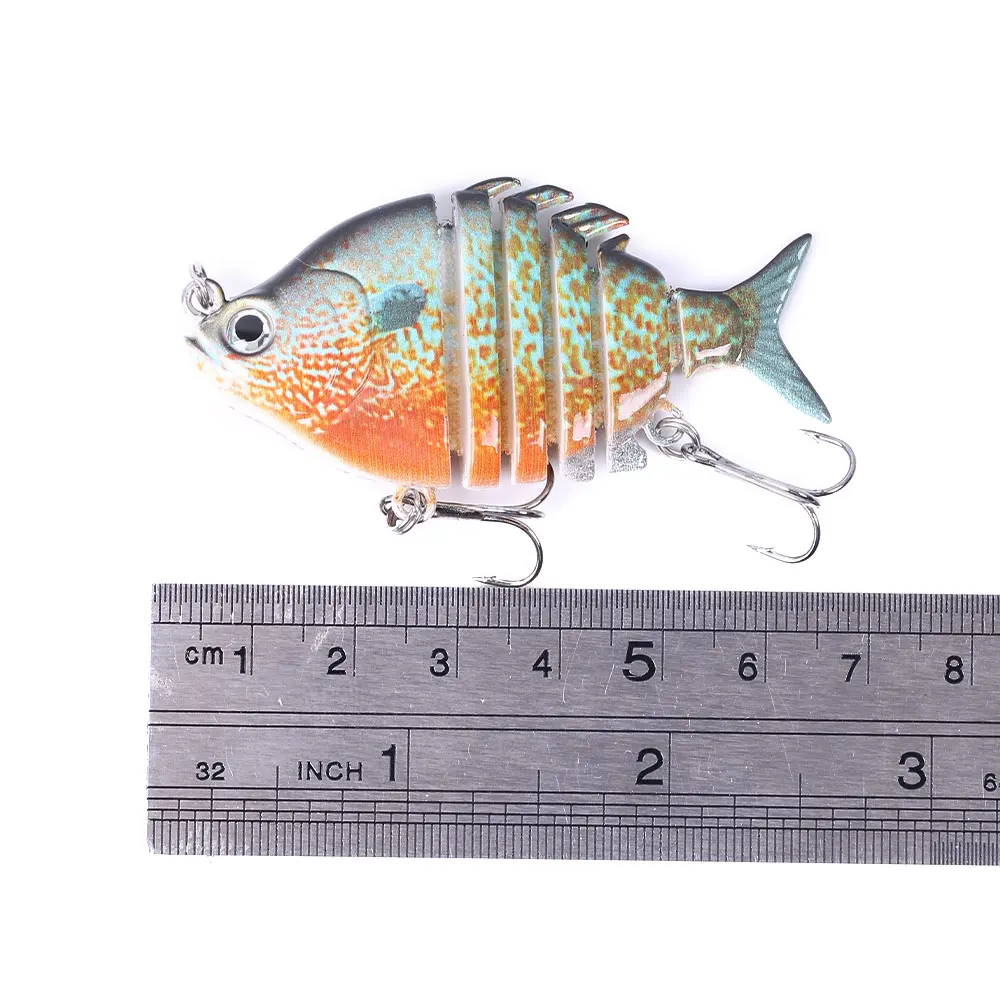 Swimbait Fishing Lures Lifelike Tilapia shape 6.35cm-9.3g Hard Bait 63mm 9.3g Lure With Treble Hook Multi Jointed Lures For Bass 6