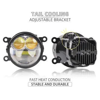 3吋雙雷射霧燈透鏡通用H11 9005 LED頭燈白黃光6000K 3000K雙LED投影霧燈 6 最佳銷售 雙LED雷射 - №2