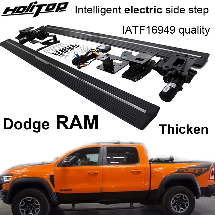 

HOT electric side step nerf bar running board for Dodge Ram 2011-2024,100% Thicken,can load 300kg,real IATF16949 quality