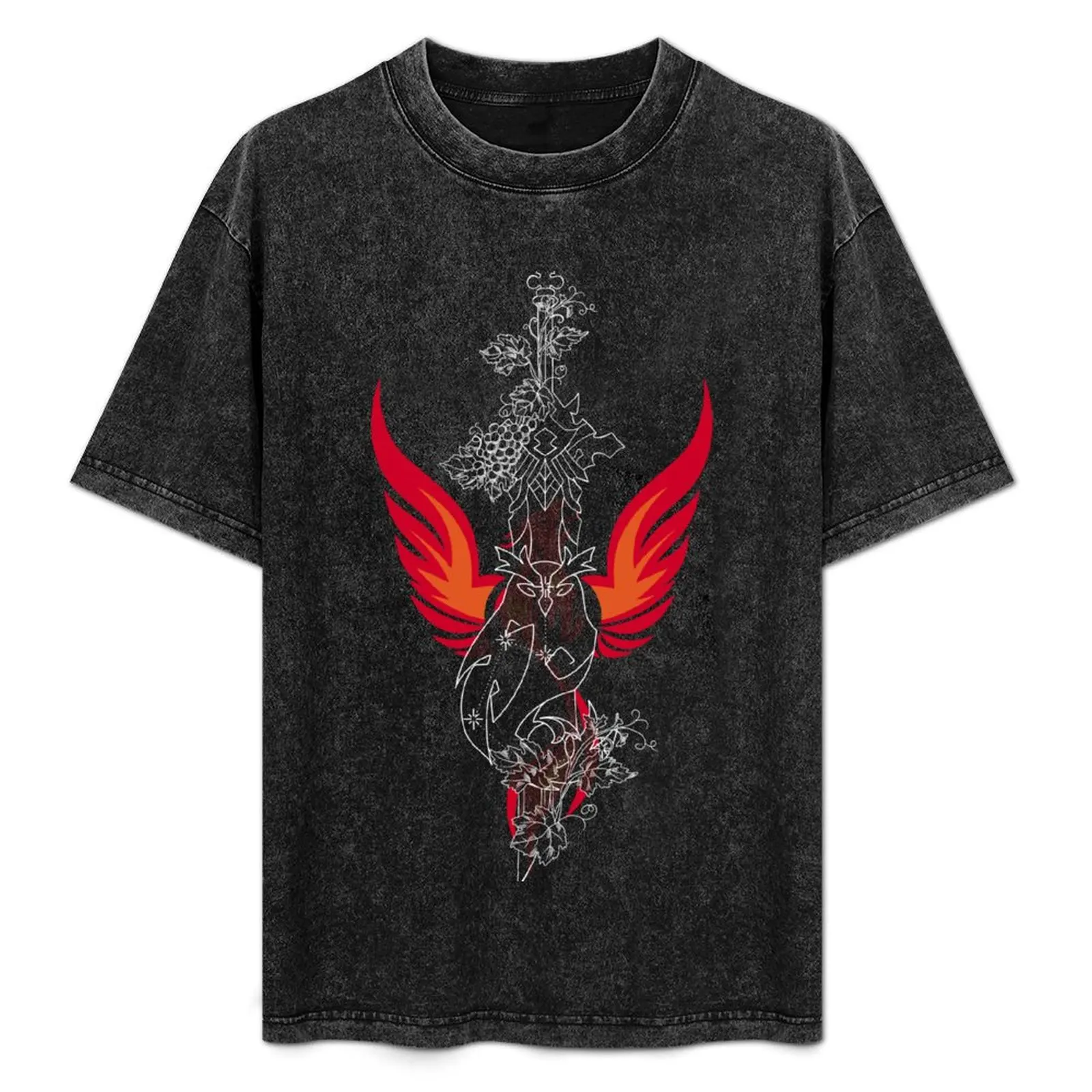 

Diluc Constellation Design White T-Shirt Classic Basic Casual T-Shirt