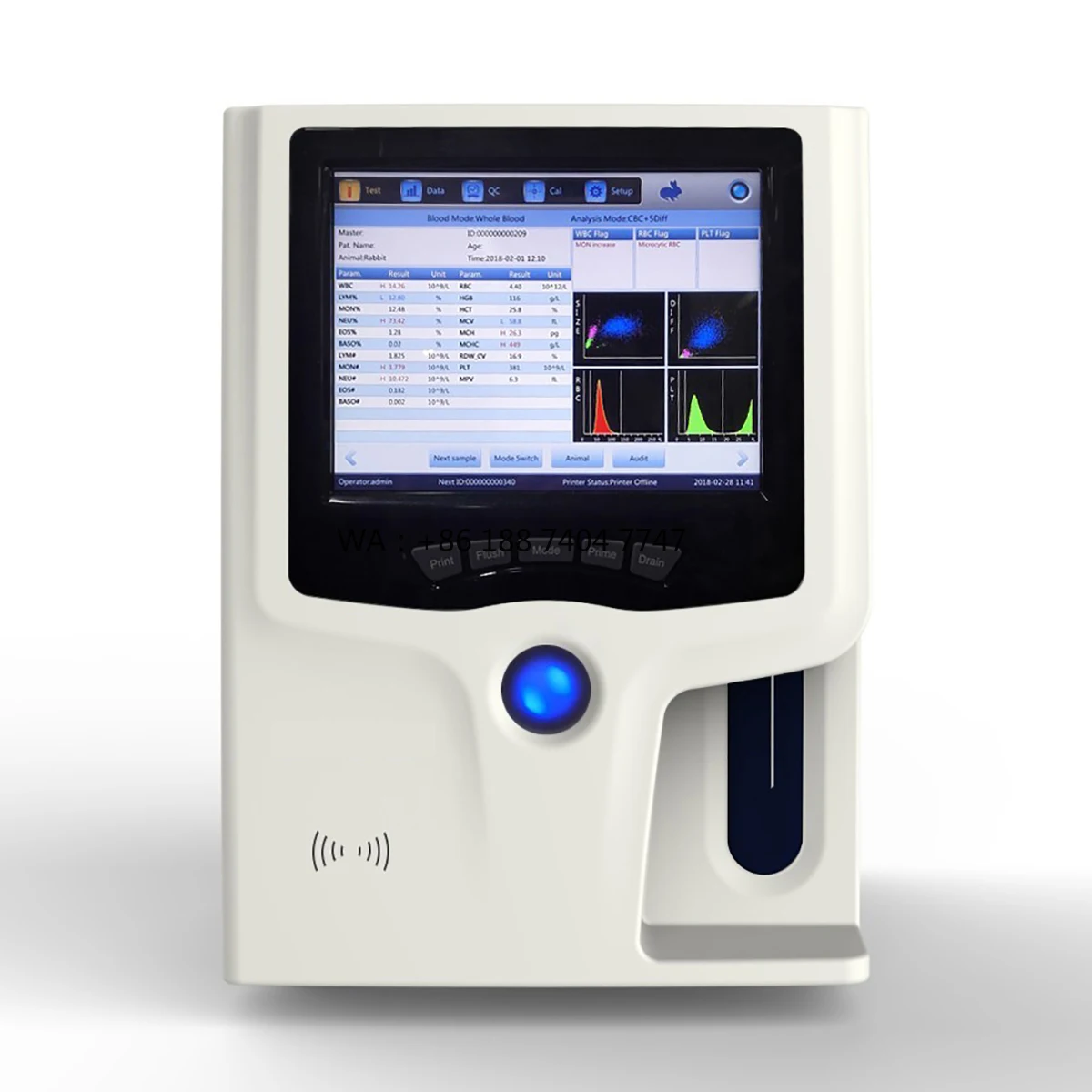 for Veterinary ClinicGood Price Count  Cell Analyzer URIT 5 Part DiffAnalyzer