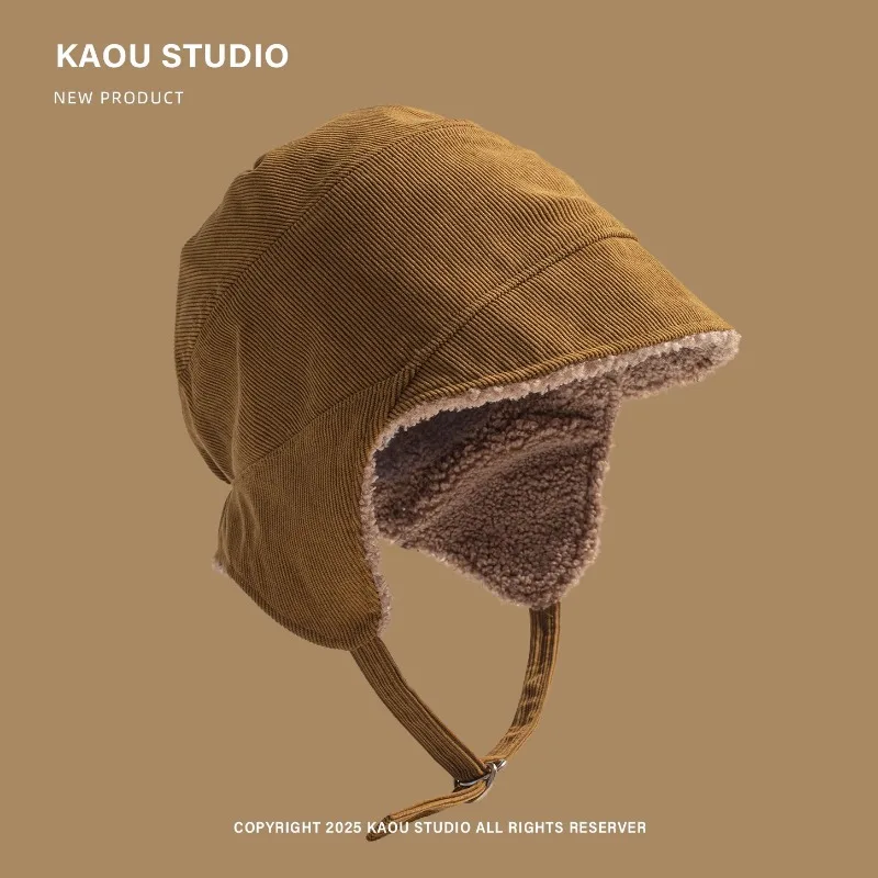 الخريف والشتاء جديد الرجعية سروال قصير الطيار قبعات للرجال والنساء في الهواء الطلق ركوب الدافئة سدادات حماية الأذن الترفيه أفخم منفذها القبعات #2
