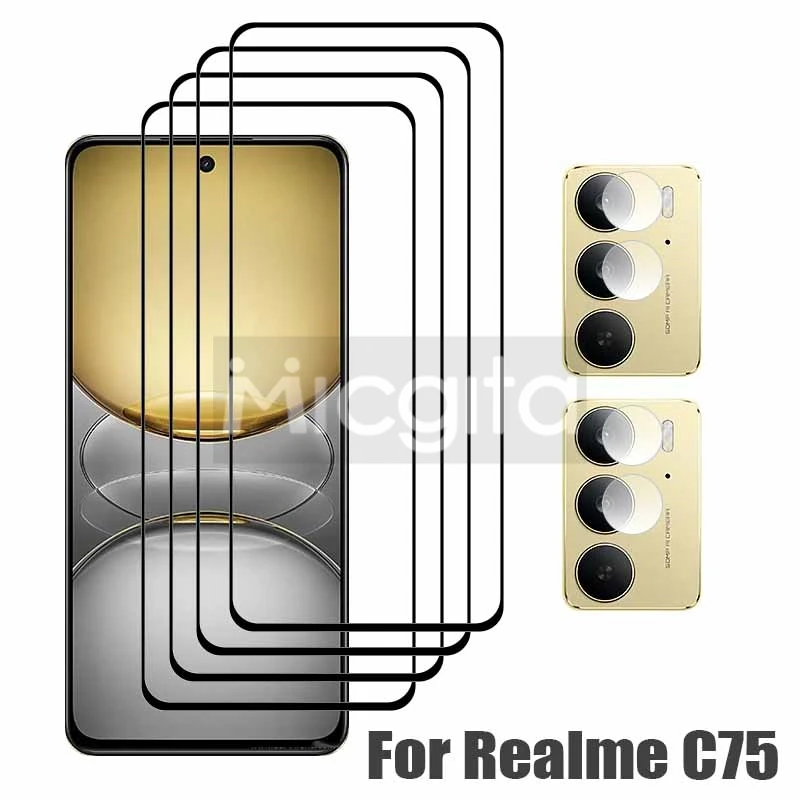 

New Sale For Realme C75 Tempered Glass 9H Anti-Scratch Front Screen protector For Realme C75 Soft Camera film