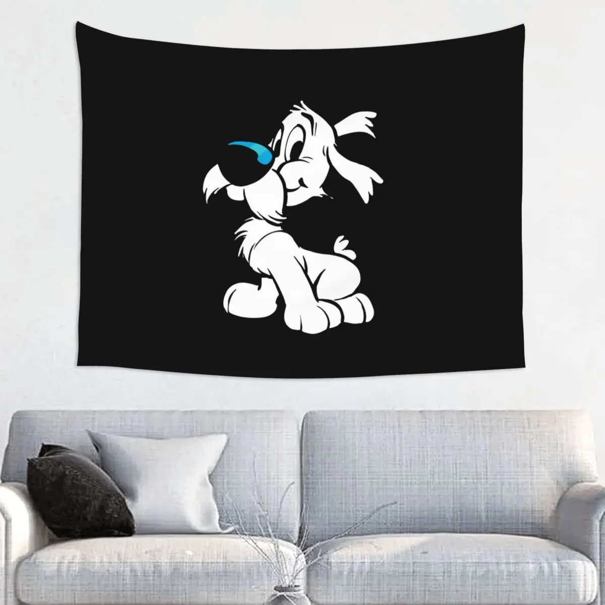 Asterix And Obelix Tapestry Wall Hanging Dogmatix Idefix Ideafix Obelix Dog Home Decor Beach Mat Psychedelic Wall Carpet