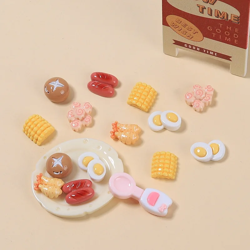 200pcs Cute Mini simulation Fruit Food vegetable Resin Series Flat Back Scrapbooking DIY Jewelry Craft Decoration Accessories