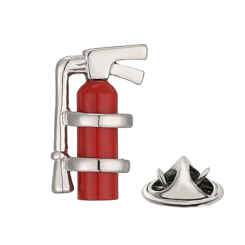 Novelty Red fire extinguisher Brooch for men lapel pin Successful men's music brooches accessories jewelry wholesale