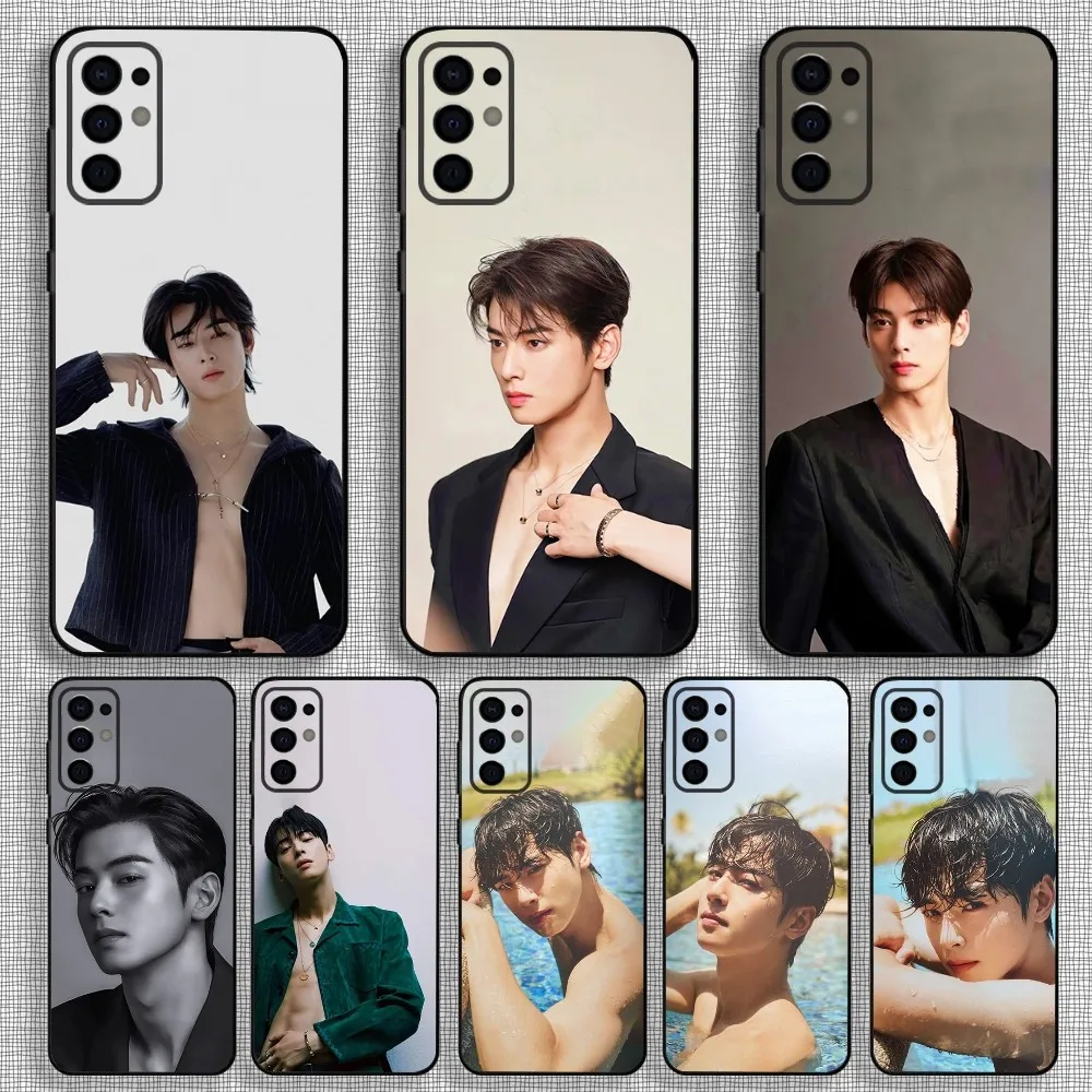 

kpop Astro Cha E-Eun Woo Phone Case For Samsung S24,S21,S22,S23,S30,Ultra,S20,Plus,Fe,Lite,Note,10,9,5G Black Soft Cover