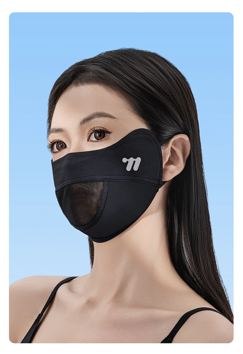 WEST BIKING Sommer-Eisseide-UV-Schutzmaske, atmungsaktiv, Outdoor-Sport, Radfahren, Wandern, Damen und Herren, verstellbar, Unisex, Gesichtskini – Detail 12