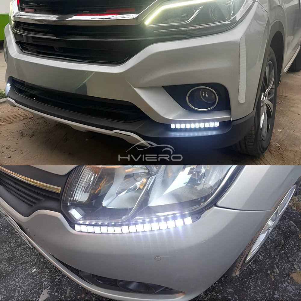 2 pz Auto LED Lampada diurne 12 v 10 LED Bianco luminoso Flessibile Impermeabile Drl Auto styling Indicatori di direzione Fendinebbia Faro