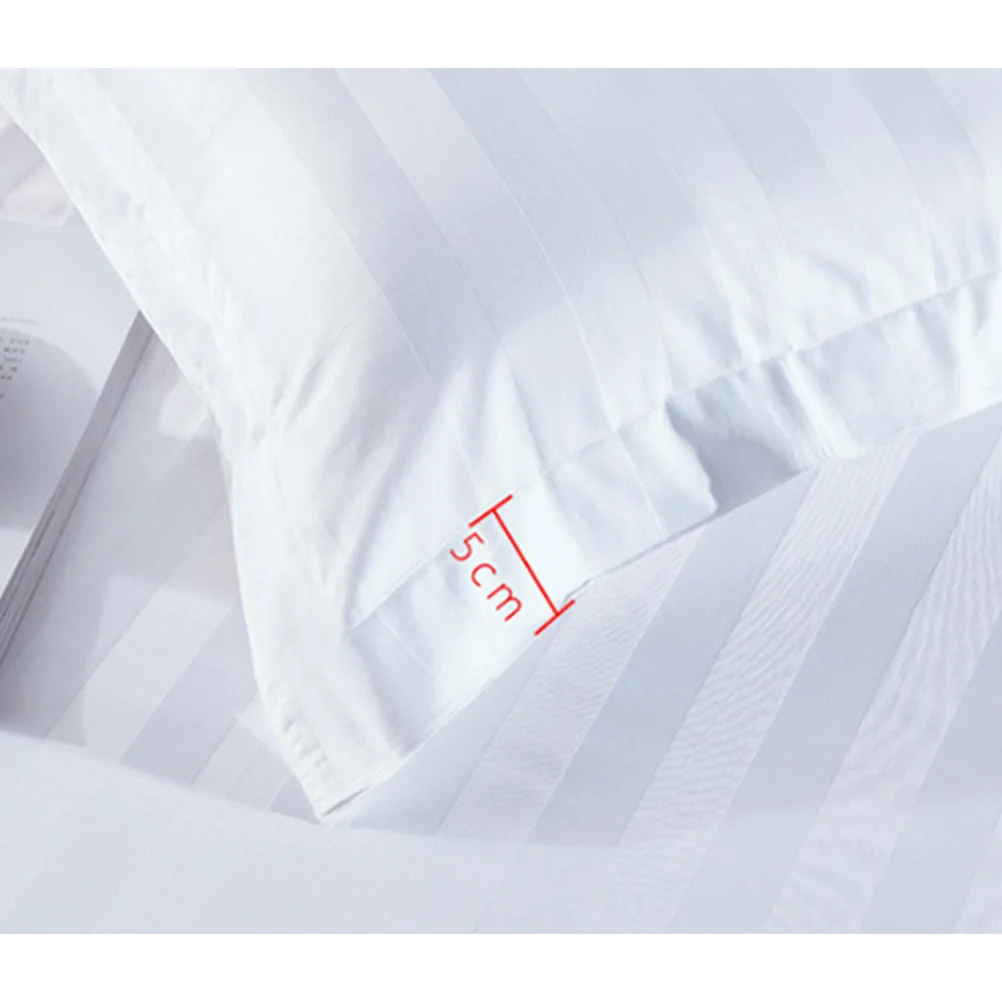 

2Pcs 80x50cm Pillow Cover Cotton Fabric Soft Breathable Fade Resistant Pillow Case for Hotel Guesthouse Lodging Bedding