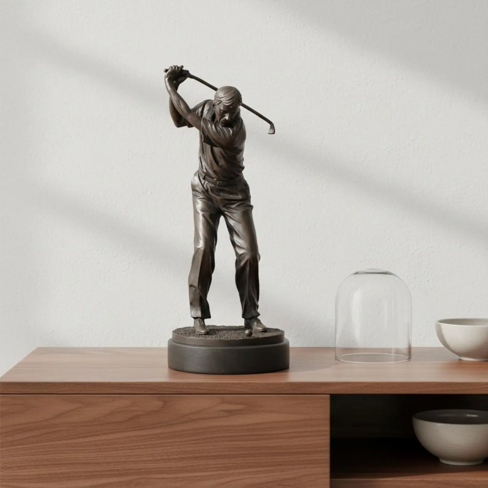 Golf Player Figurine Art Display Golfer Figurine Golfer Sculpture Collectible Golf Sculpture Long-Lasting for Living Room