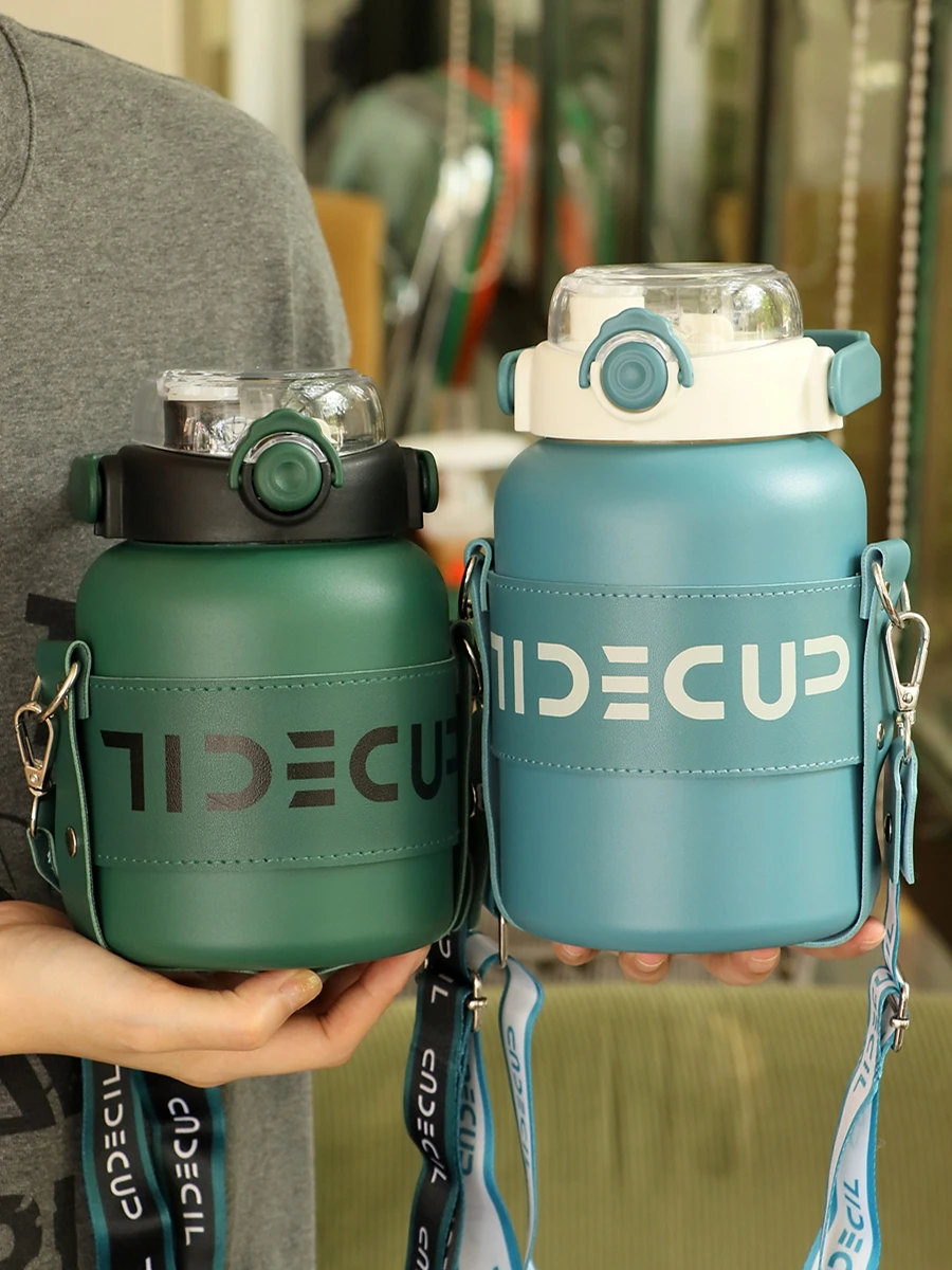 

Double-Insulated Stainl Steel Water Bottle Men Women High Aesthetic Value Tea Water Separation Travel Mug Fre Sle