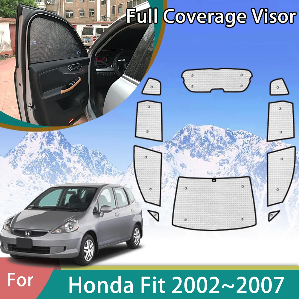 

Car Sunshade For Honda Fit Jazz GD1 GD2 GD3 GD4 GD5 GE 2002~2007 2006 2005 Auto Accessories Sun Visor Protection Window Curtains