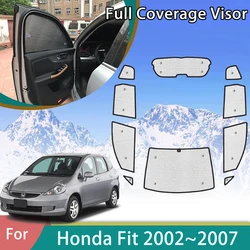 Car Sunshade For Honda Fit Jazz GD1 GD2 GD3 GD4 GD5 GE 2002~2007 2006 2005 Auto Accessories Sun Visor Protection Window Curtains