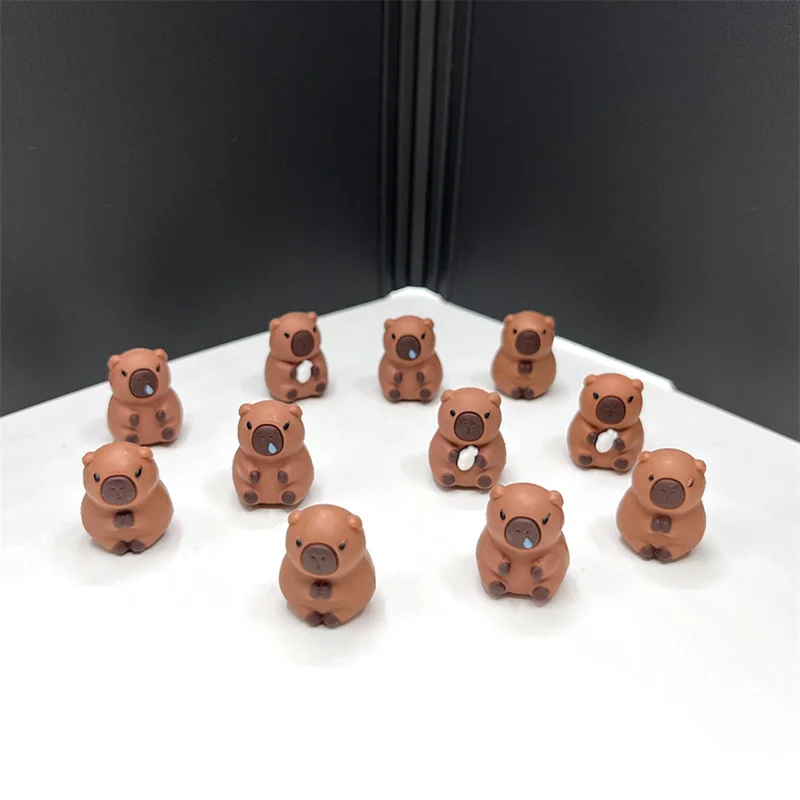 10PCS Cartoon Cute Capybara Pencil Cap Silicone Pen Topper Covers For Kids Cute Pencil Extender Stationery School Supplies