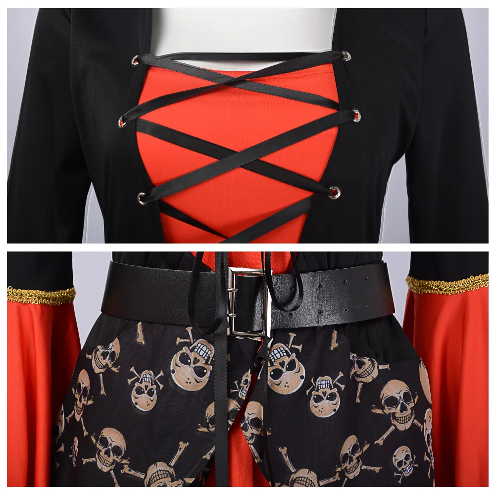 Caribische Piraat Dameskostuum Rok Volwassen Ja Sparrow Outfit Halloween Par Cosplay Kleding Fem Model Toneelkostuum