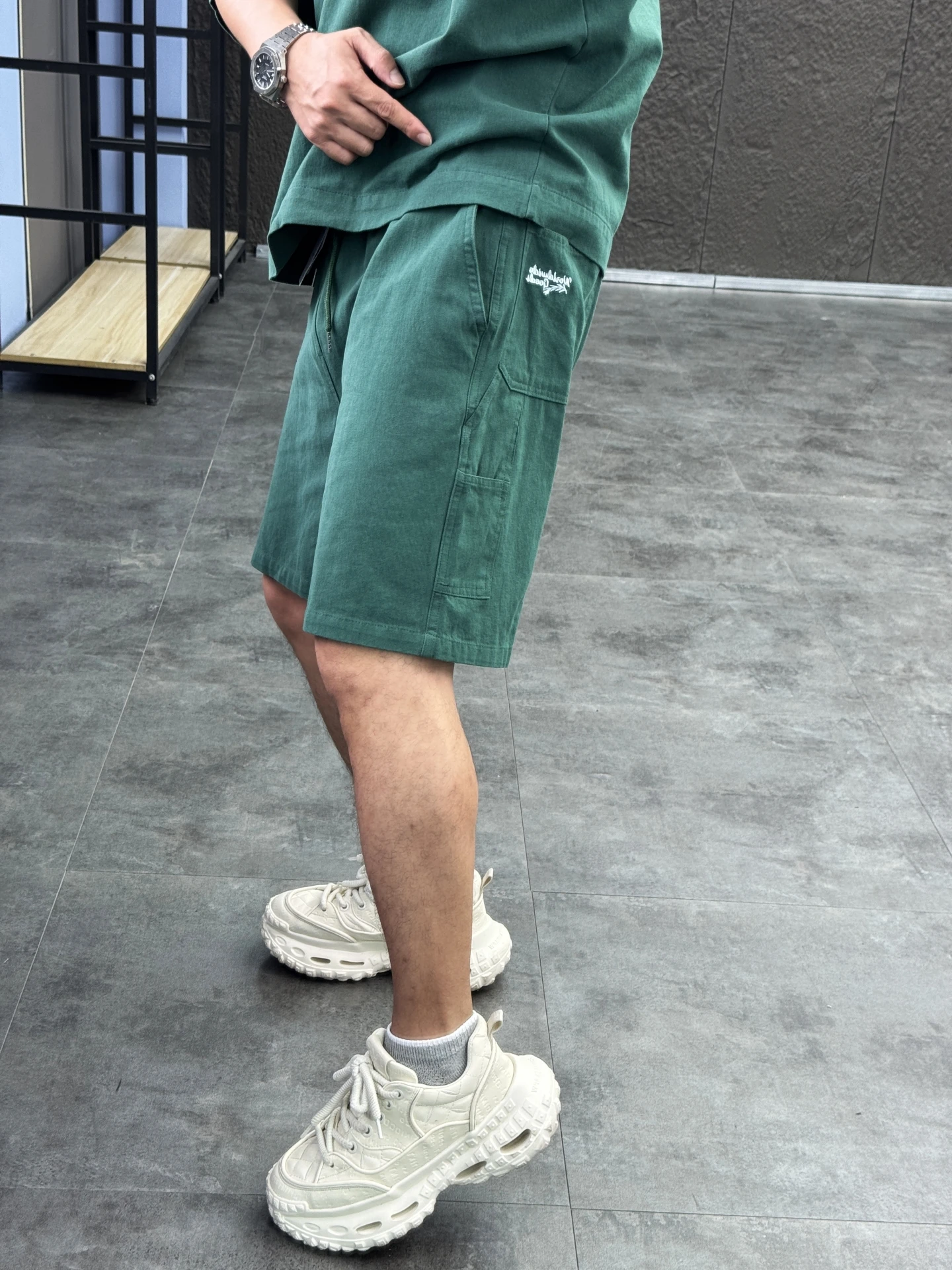 

Мужские летние повседневные хлопковые орты с вышивкой, удобные дышащие прямые брюки, модные прохладные брюки