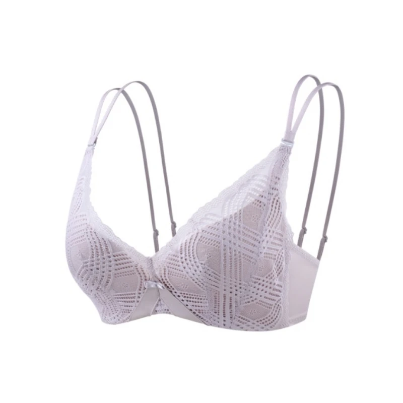 Dagelijkse beha Minimizer Push-up ondergoed Effen kleur Dames Sexy kanten bh's Plunge OWD6007