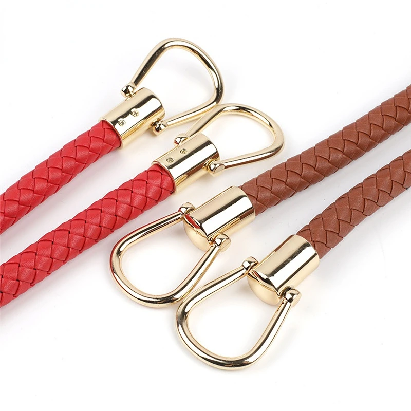 Fashion PU Leather Shoulder Bag Strap Durable Braided Rope Handles For Handbag Hot Purse Belts DIY Replacement Bag Accessaries