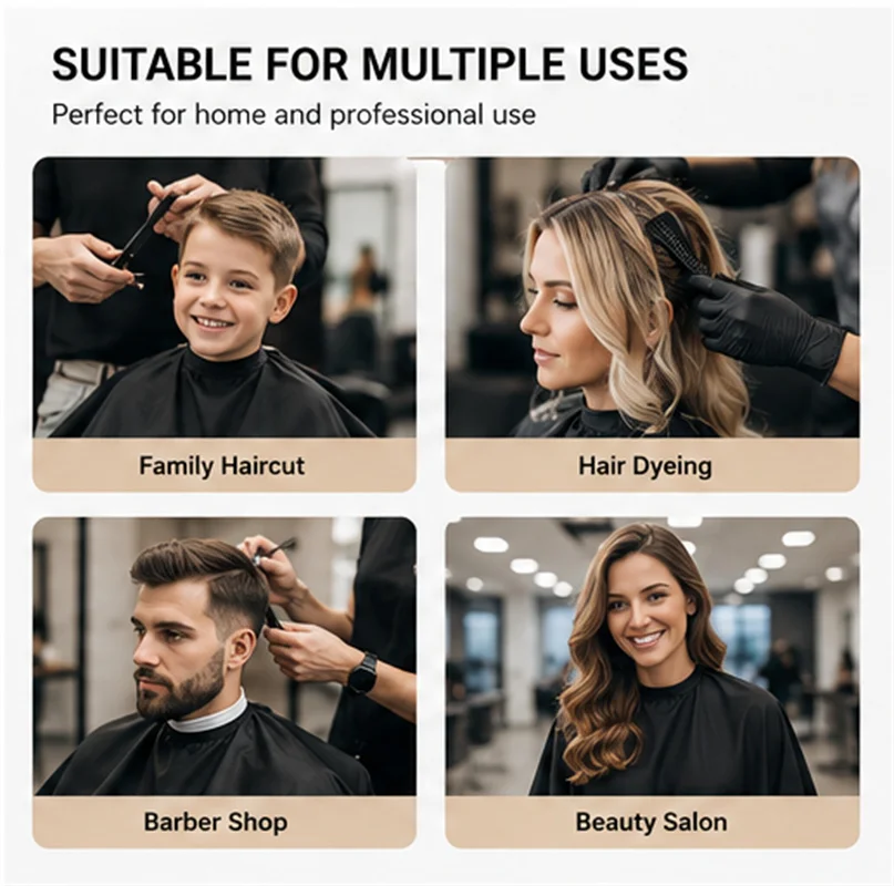 Silicone Collar Barber Cape High-quality Hair Styling Capes Neckline Adjustable Closure Salon Haircut Cloth Hairdressing Tools image 5