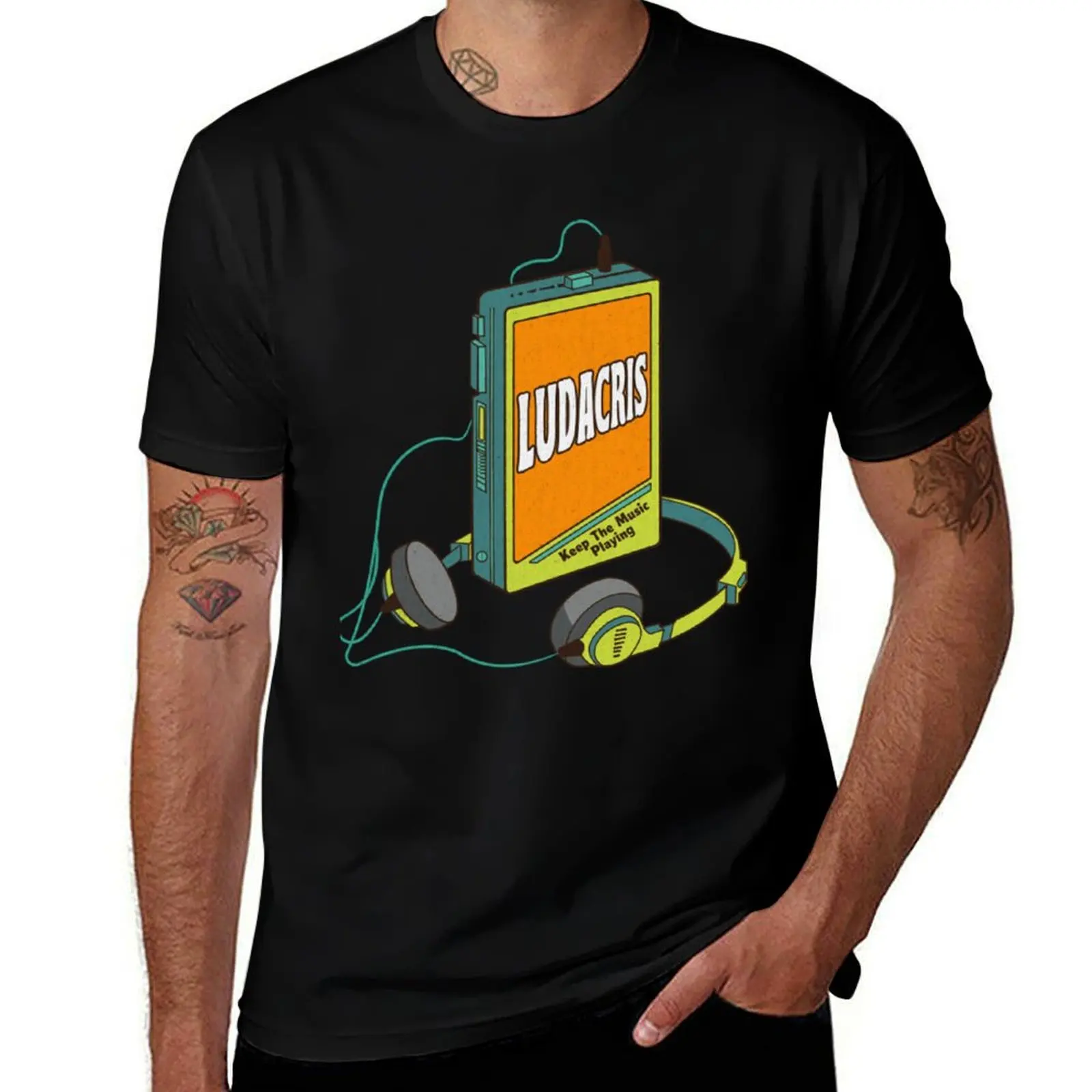 

Ludacris Retro Walkman Design Retro Music Art T-Shirt Casual Everyday Short Sleeve T-Shirt