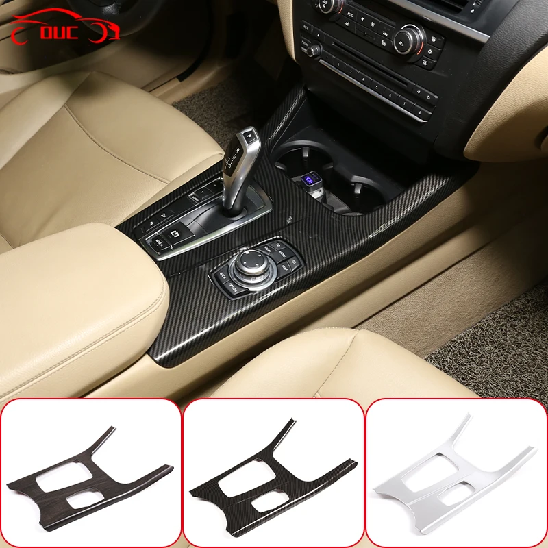 RHD&LHD Car Styling Center Console Gear Shift Panel Decoration Sticker Trim For BMW X3 F25 X4 F26 2011-2017 Interior Accessories