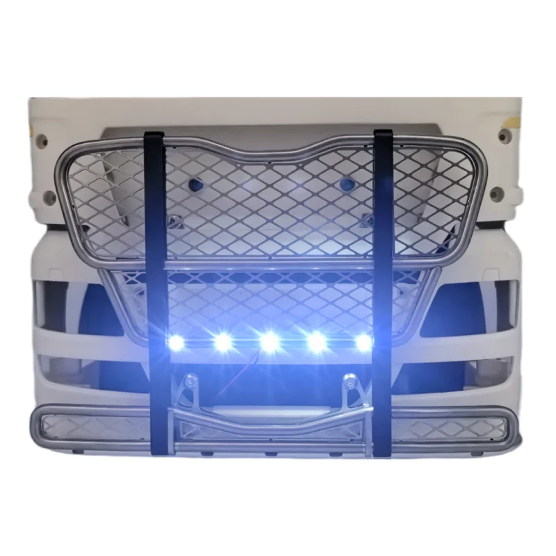 Front Bumper Light Collision Barrier Cattle Fence Lamp for Tamiya 1/14 RC Truck MAN TGX 540 56325 56329 Tractor Trailer Parts