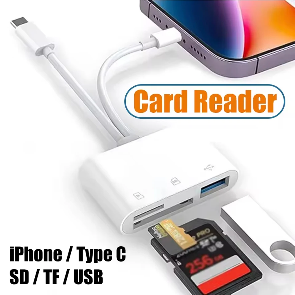 

5-в-1 USB 3.0 Lightning Type C SD TF Card Reader Адаптер для iPhone iPad MacBook Samsung Android Камеры Другие устройства