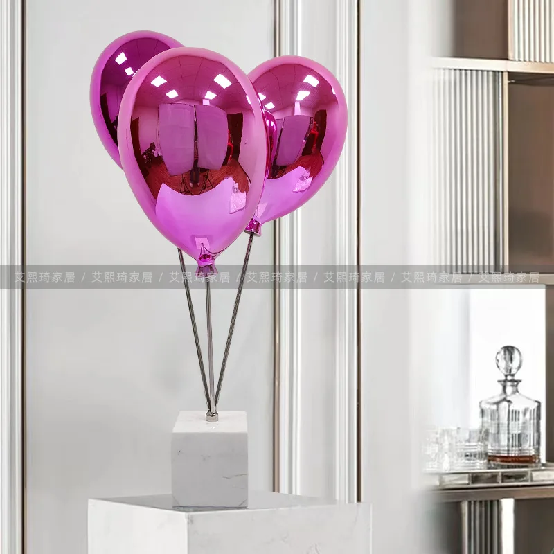 

Modern minimalist creative electroplating balloon ornament model room sales office lobby living room TV cabinet desktop jewelry